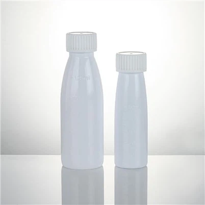 Botella delgada blanca de PET para líquido oral